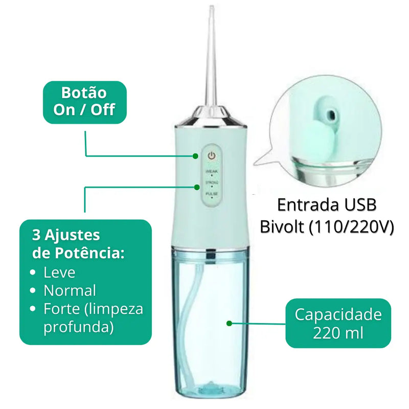 Irrigador bucal elétrico PowerClean